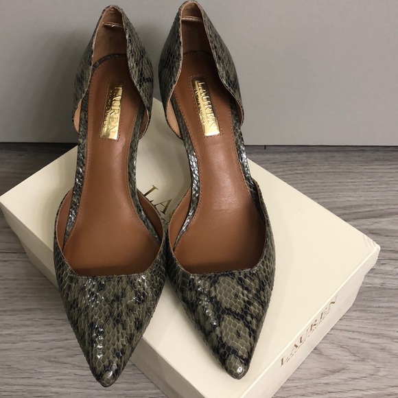 Ralph Lauren Kacey Belly Cut Maring Heels - 8B - Picture 2 of 4